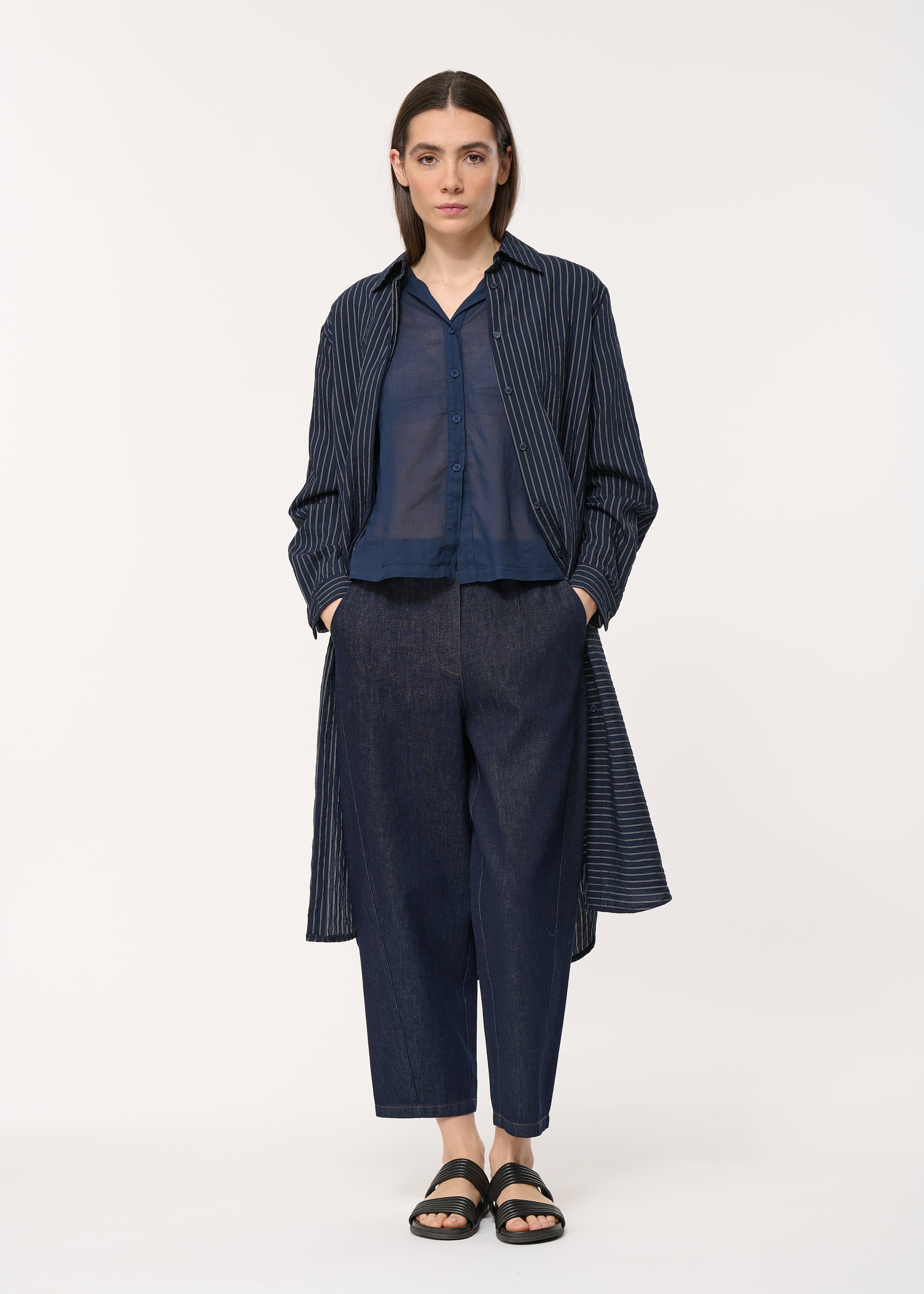 Pantalon bleu - BLEU DENIM#couleur_BLEU DENIM