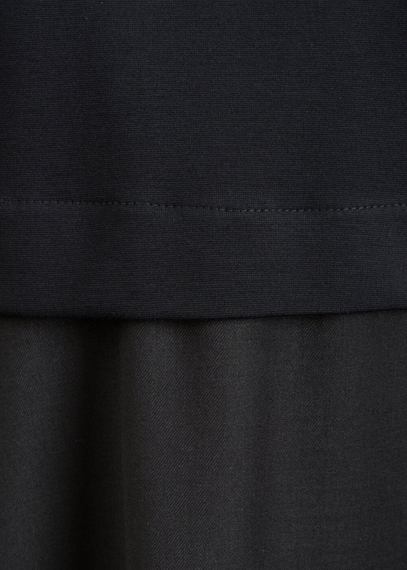 Robe longue bi-matière - NOIR#couleur_NOIR