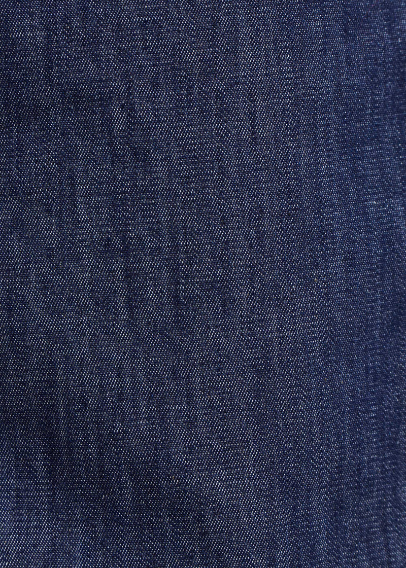 Pantalon cargo droit bleu marine en jean léger - MARINE#couleur_MARINE