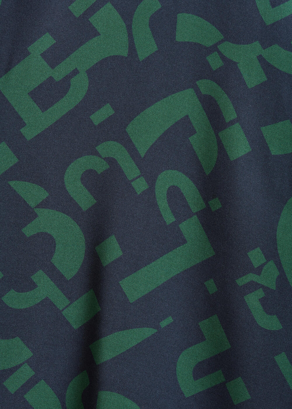 Robe chemisier midi imprimée - NAVY/BOUTEILLE#couleur_NAVY/BOUTEILLE
