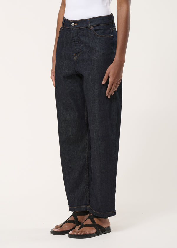 Jean mom taille haute en coton biologique - BRUT#couleur_BRUT