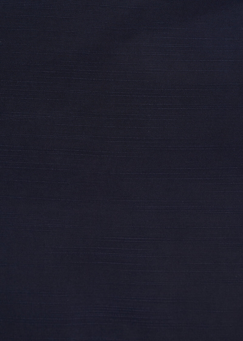 Pantalon cigarette bleu marine en viscose texturée - MARINE#couleur_MARINE