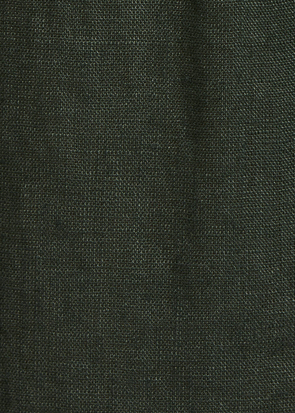 Robe longue à étages kaki en lin