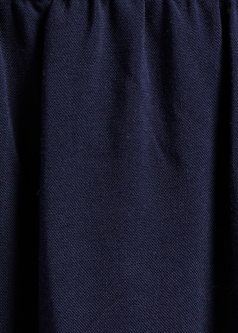 Robe longue bi-matière bleu marine - MARINE#couleur_MARINE