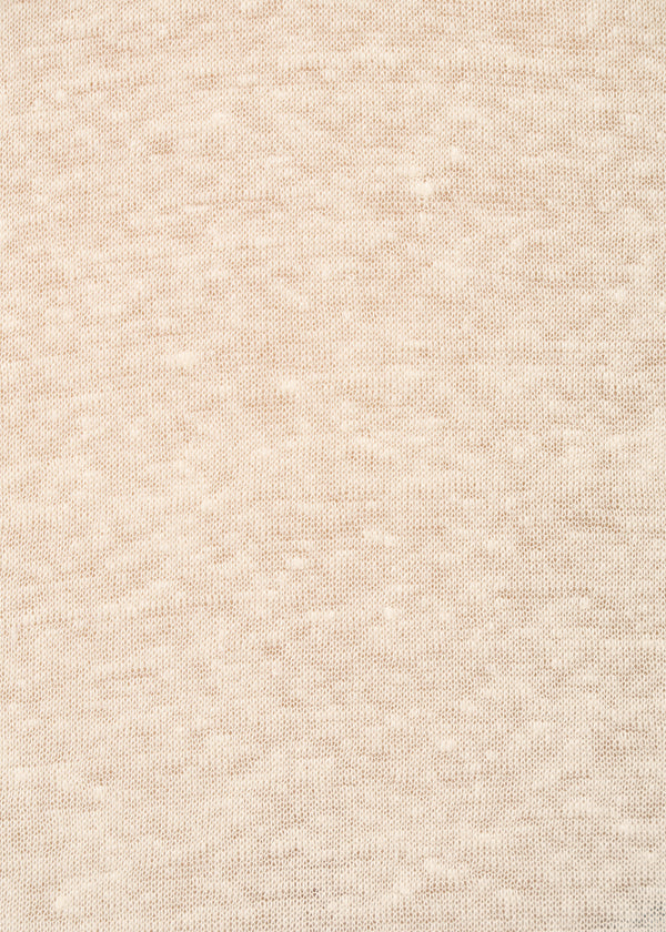 T-shirt blanc ample en lin manches courtes - ECRU#couleur_ECRU