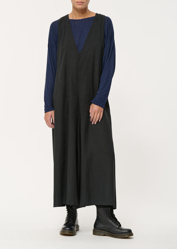 Oversized black jumpsuit 7/8 length