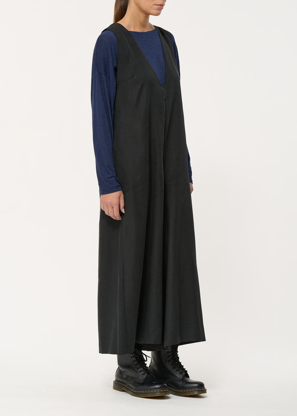 Oversized black jumpsuit 7/8 length