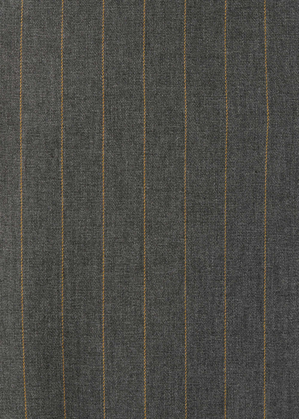 Pantalon large gris asymétrique à fines rayures - ACIER#couleur_ACIER