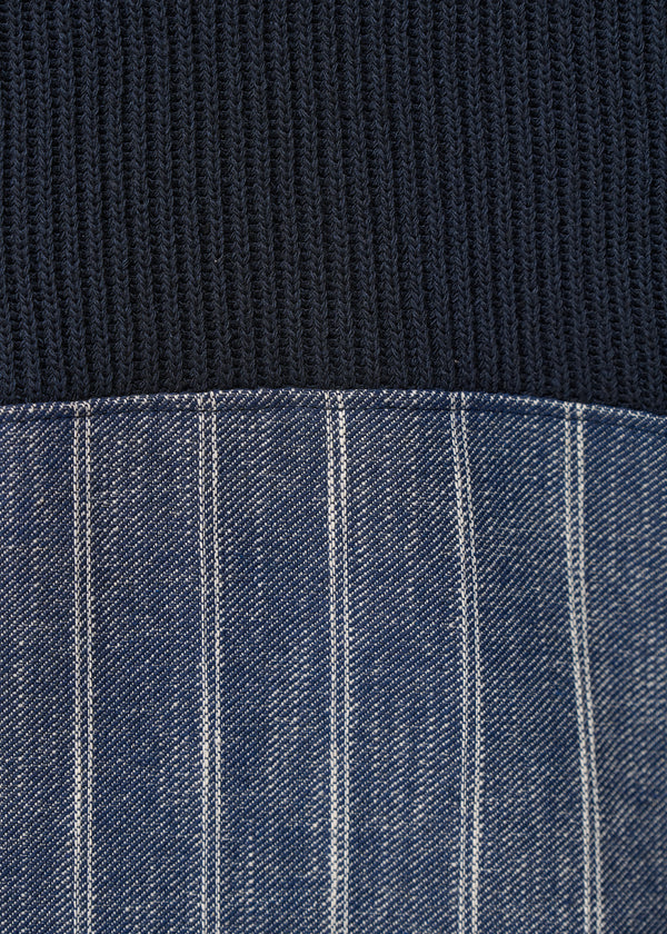Gilet bleu marine manches 7/8ème ouvert - MARINE#couleur_MARINE