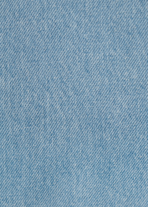 Jean large taille haute bleu en coton biologique - DENIM LIGHT#couleur_DENIM LIGHT