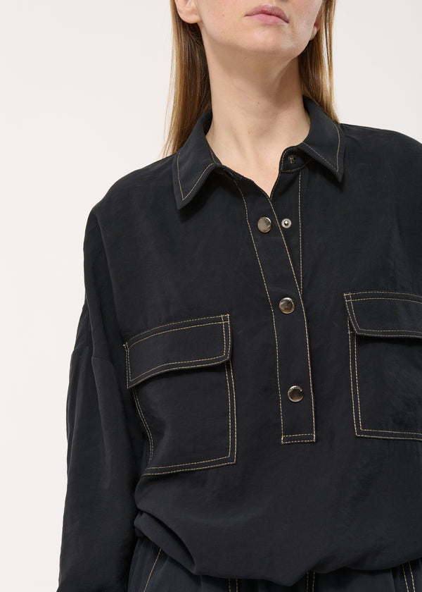 Top noir ample en modal - CHARBON#couleur_CHARBON