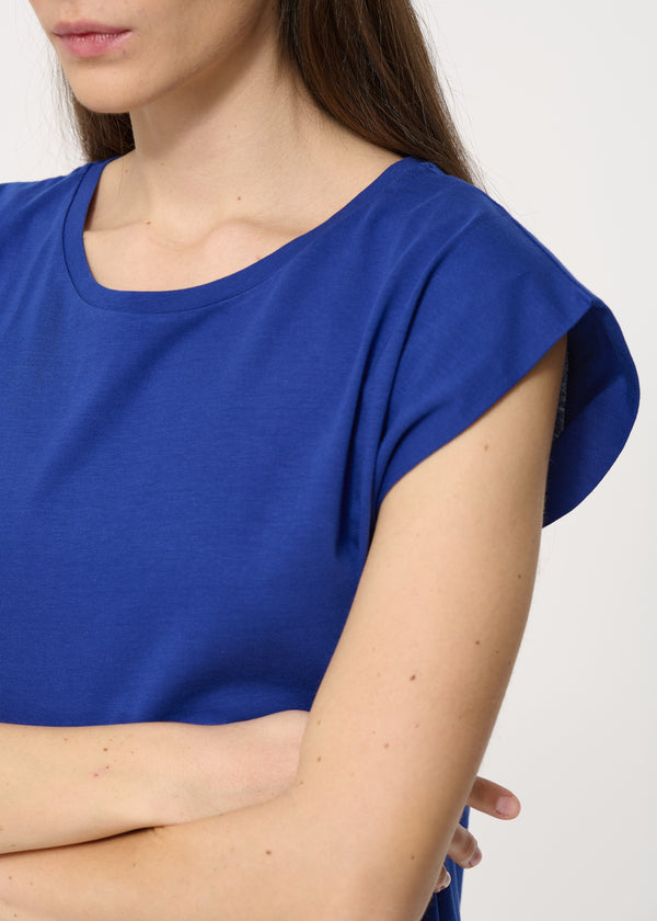 T-shirt regular en coton biologique - INDIGO#couleur_INDIGO