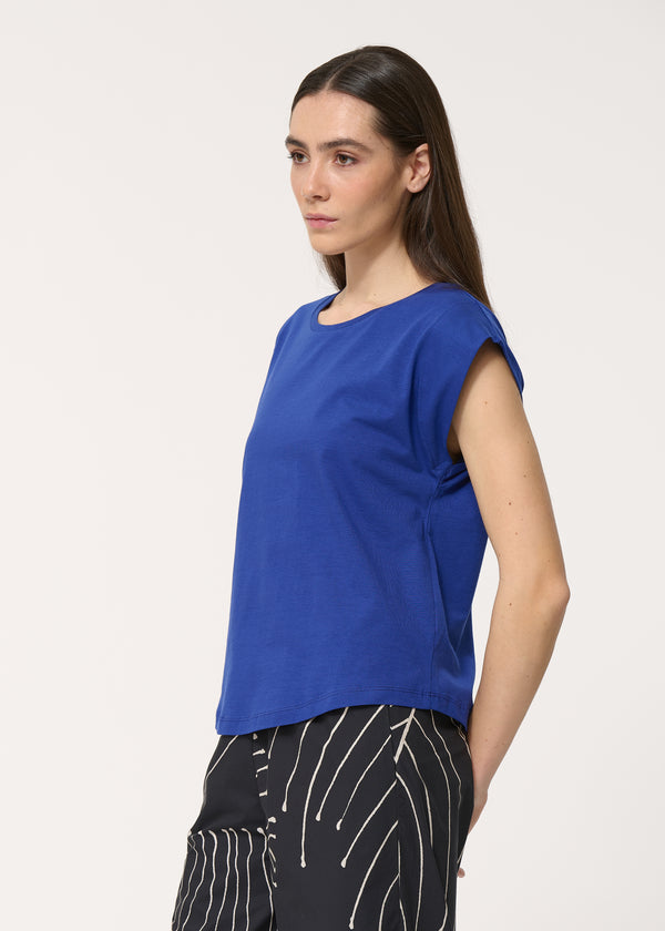 T-shirt regular en coton biologique - INDIGO#couleur_INDIGO