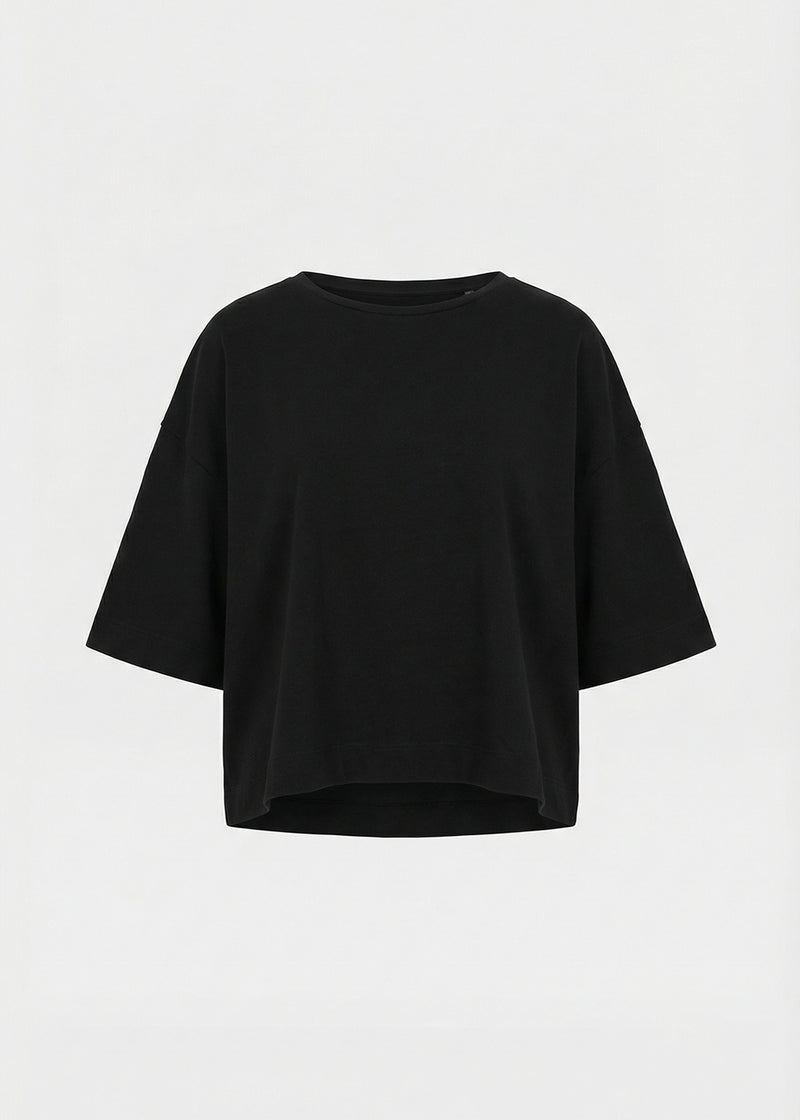 T-shirt noir en coton biologique - NOIR#couleur_NOIR