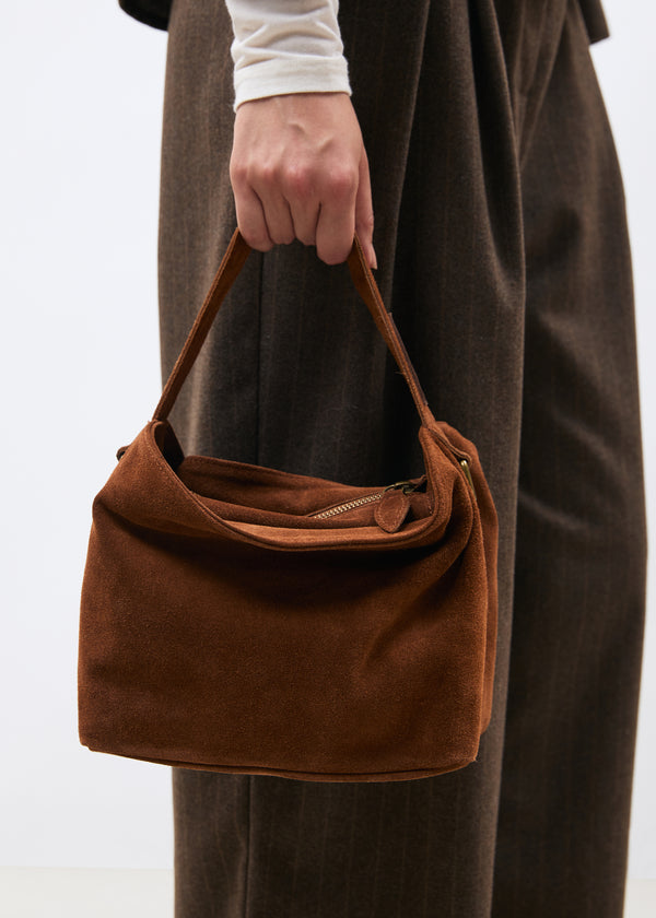Sac marron en daim - marron#couleur_marron