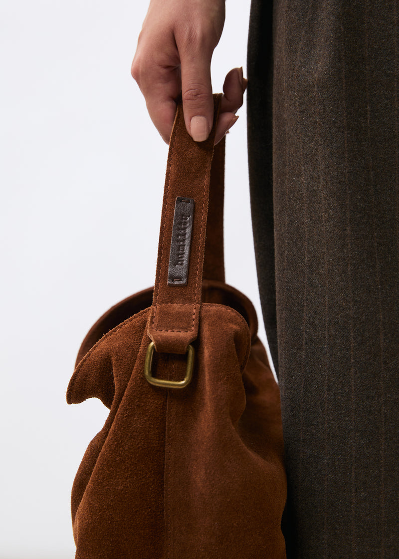 Sac marron en daim - marron#couleur_marron