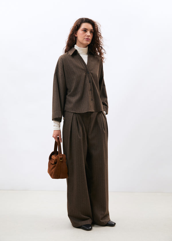Sac marron en daim - marron#couleur_marron