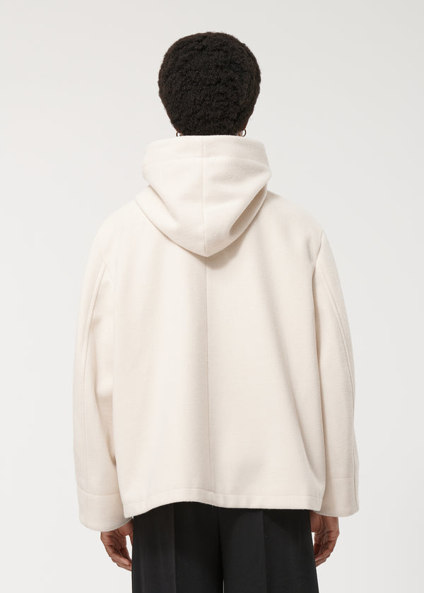 Manteau blanc oversize en lainage - ECRU#couleur_ECRU
