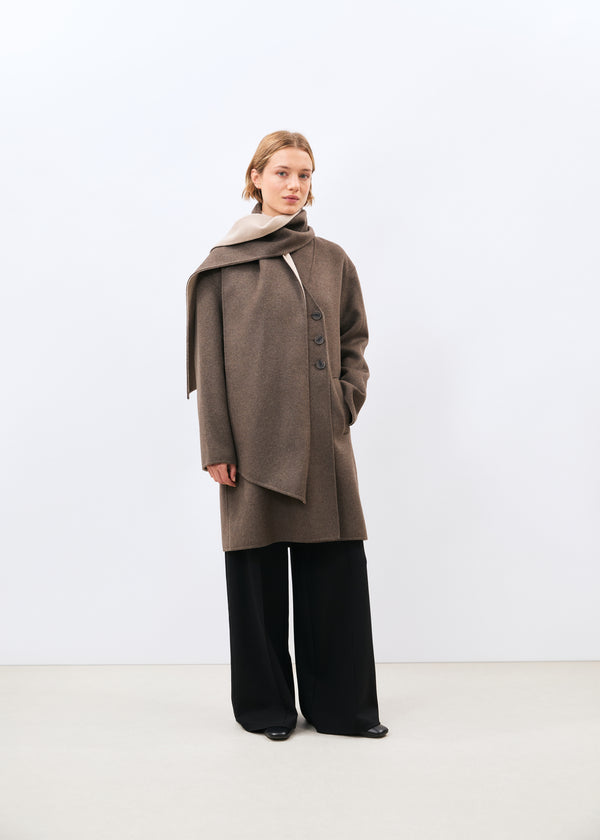 Manteau marron - Komichi - BEIGE/TAUPE#couleur_BEIGE/TAUPE