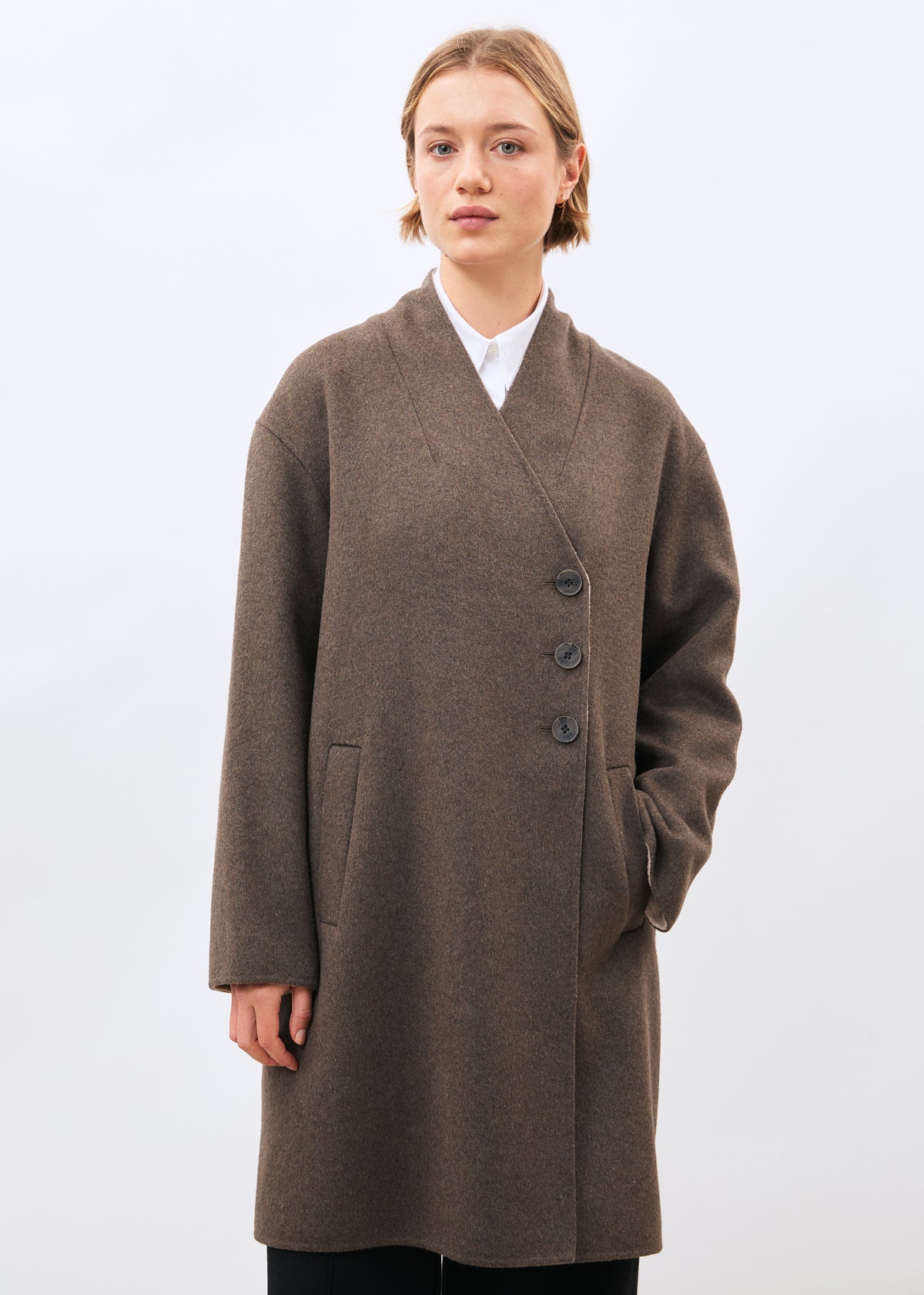 Manteau marron - Komichi - BEIGE/TAUPE#couleur_BEIGE/TAUPE