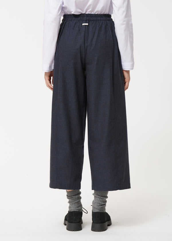 Pantalon large bleu marine à imprimé - MARINE#couleur_MARINE