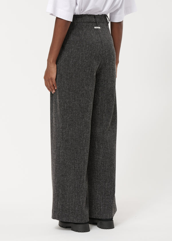 Pantalon large gris taille haute - ANTHRACITE#couleur_ANTHRACITE