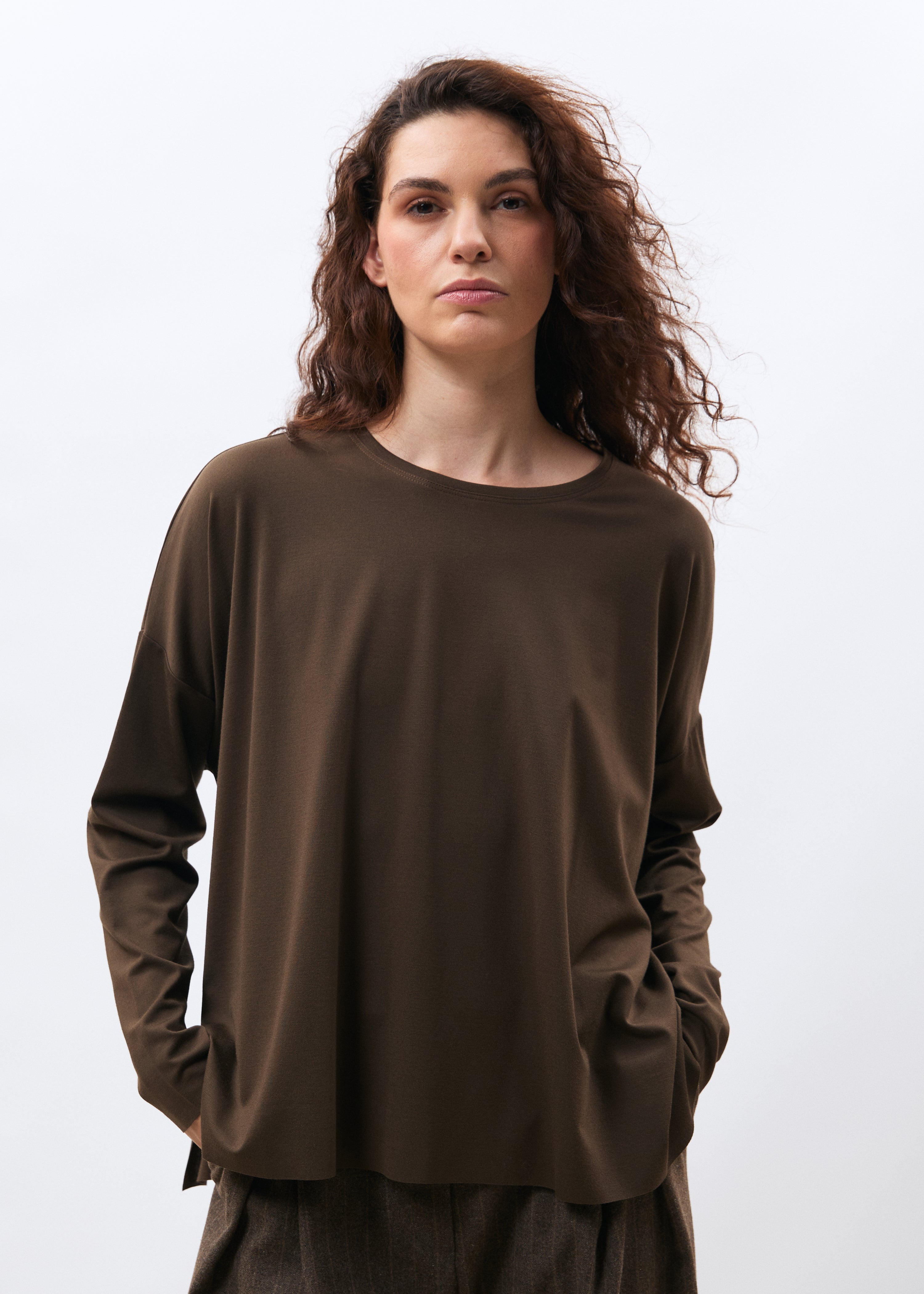 T-shirt marron - EBENE#couleur_EBENE
