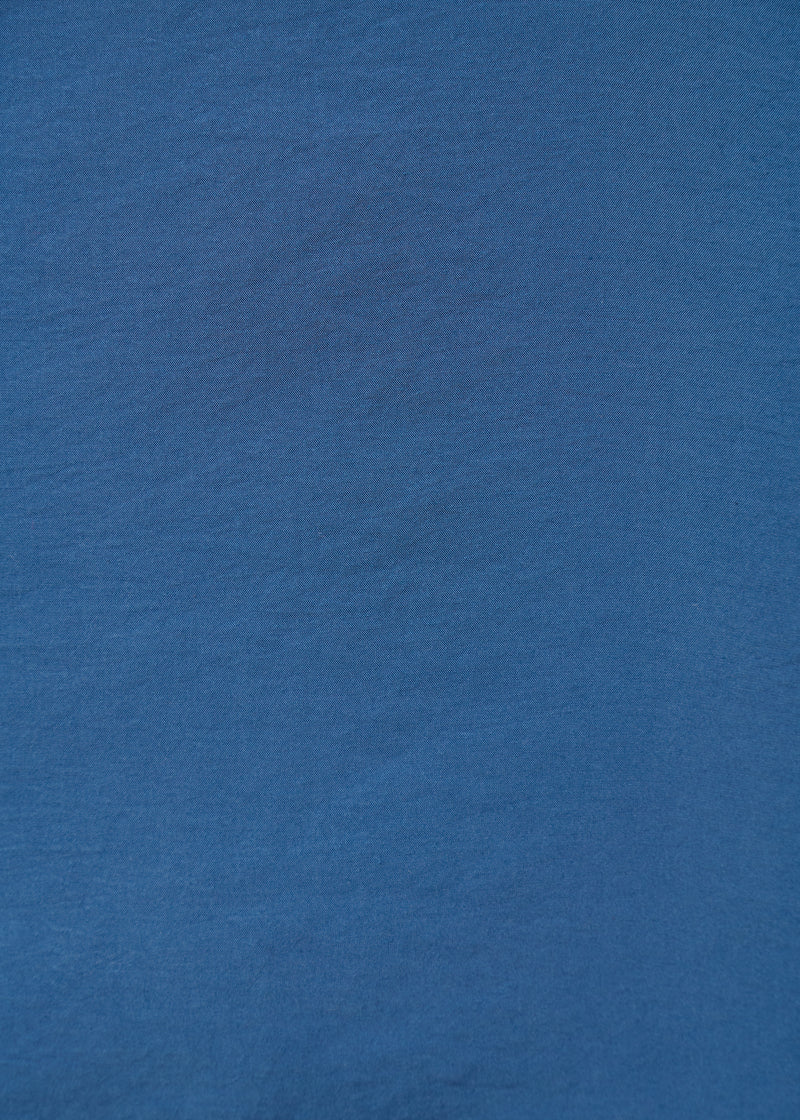 Chemise bleue oversize gaufrée - DENIM#couleur_DENIM