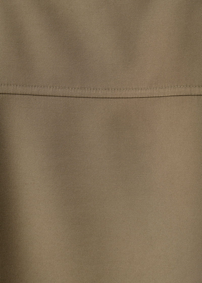 Chemise kaki courte à coulisse - KAKI#couleur_KAKI