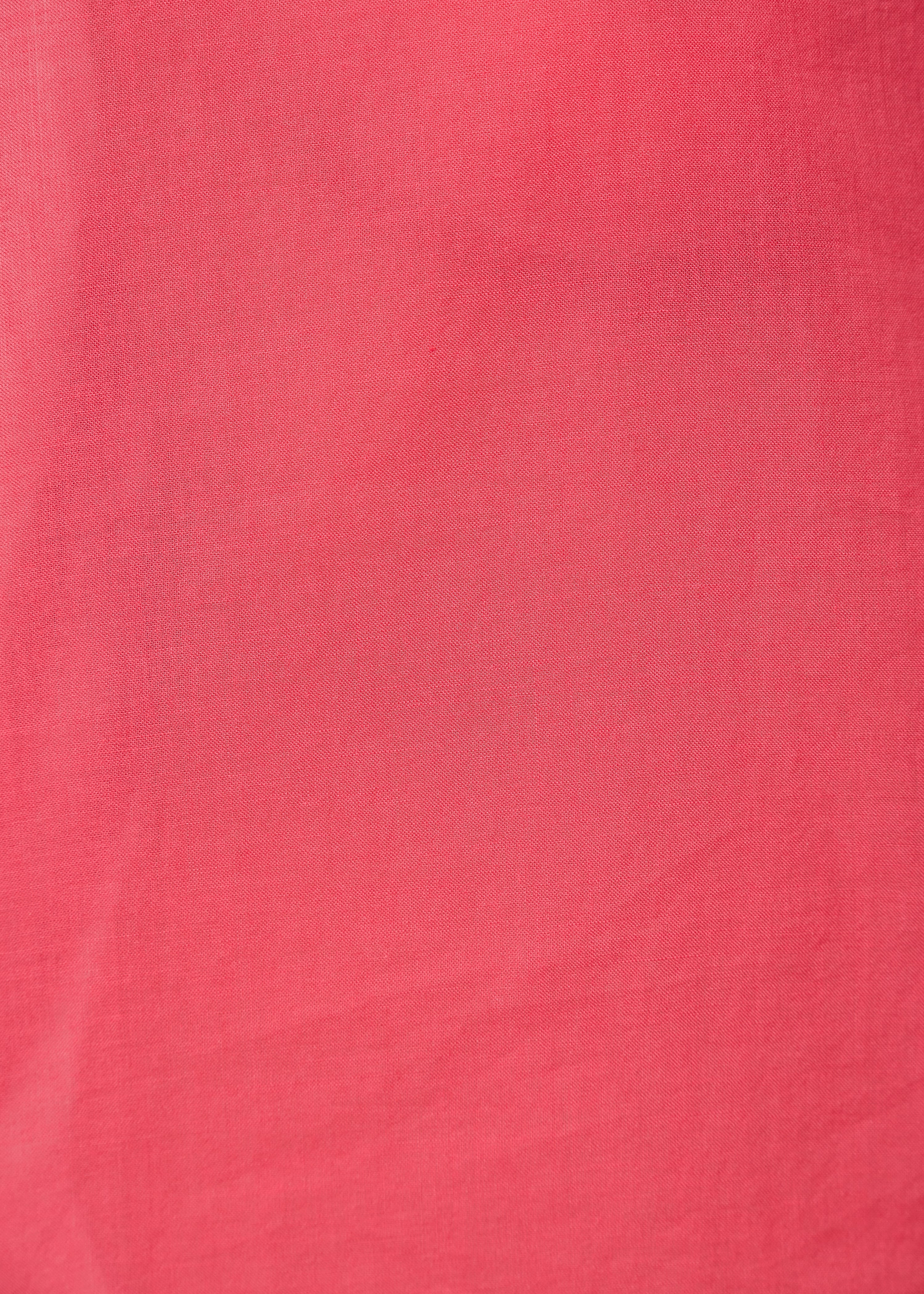 Chemise corail courte oversize unie - VERMILLON#couleur_VERMILLON