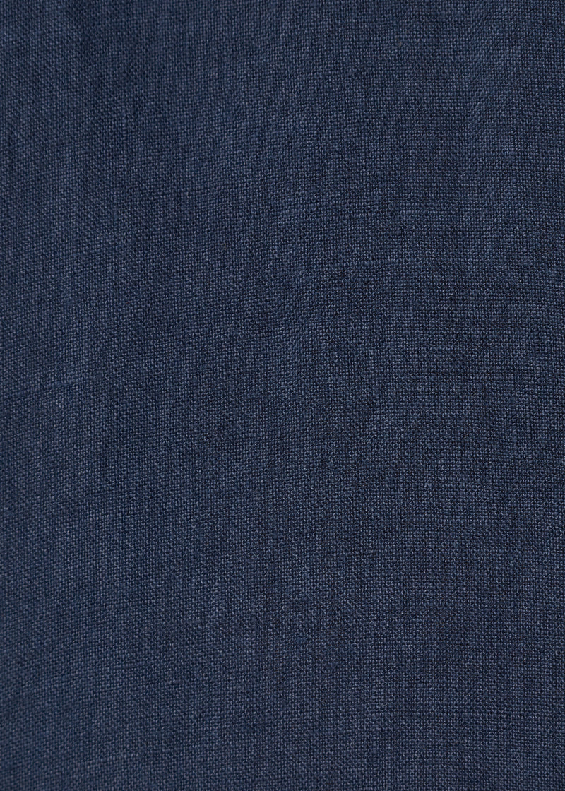 Chemise bleu foncé en lin - NAVY#couleur_NAVY