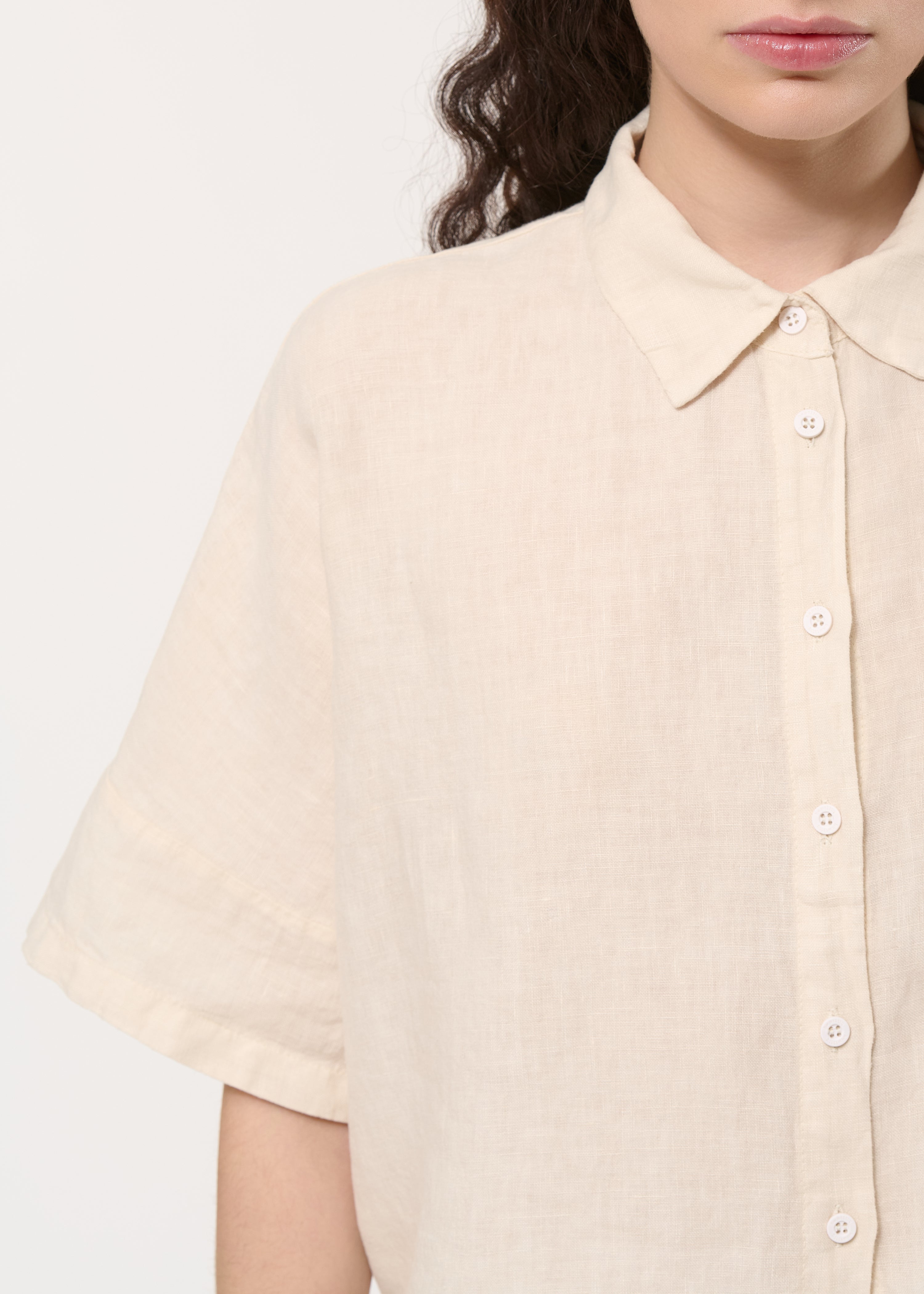 Chemise beige en lin - NATUREL#couleur_NATUREL