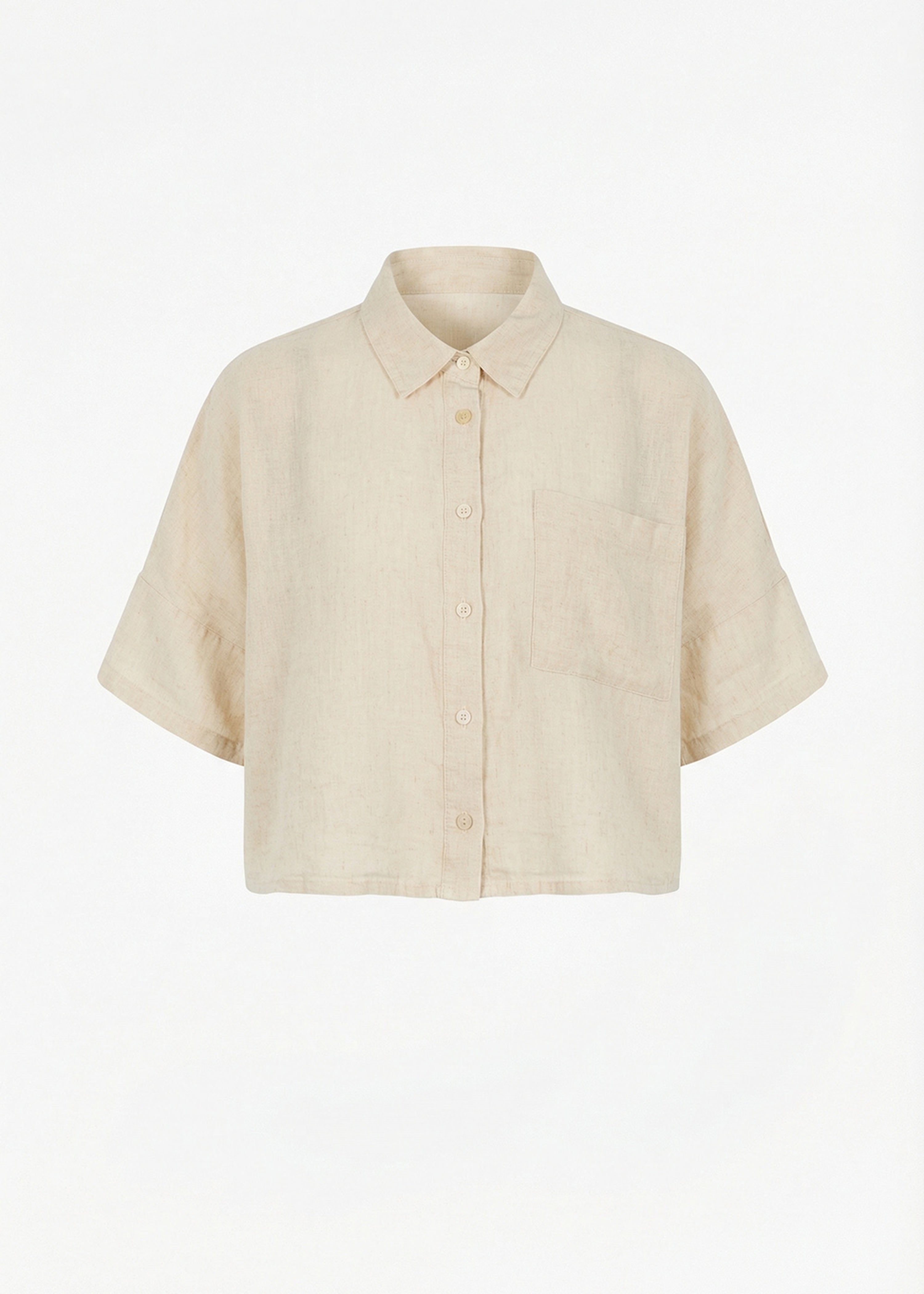 Chemise beige en lin - NATUREL#couleur_NATUREL