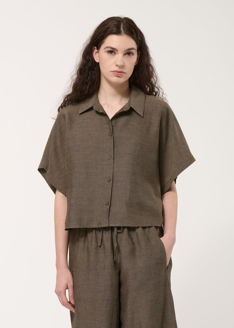 Chemise loose marron - MOKA#couleur_MOKA