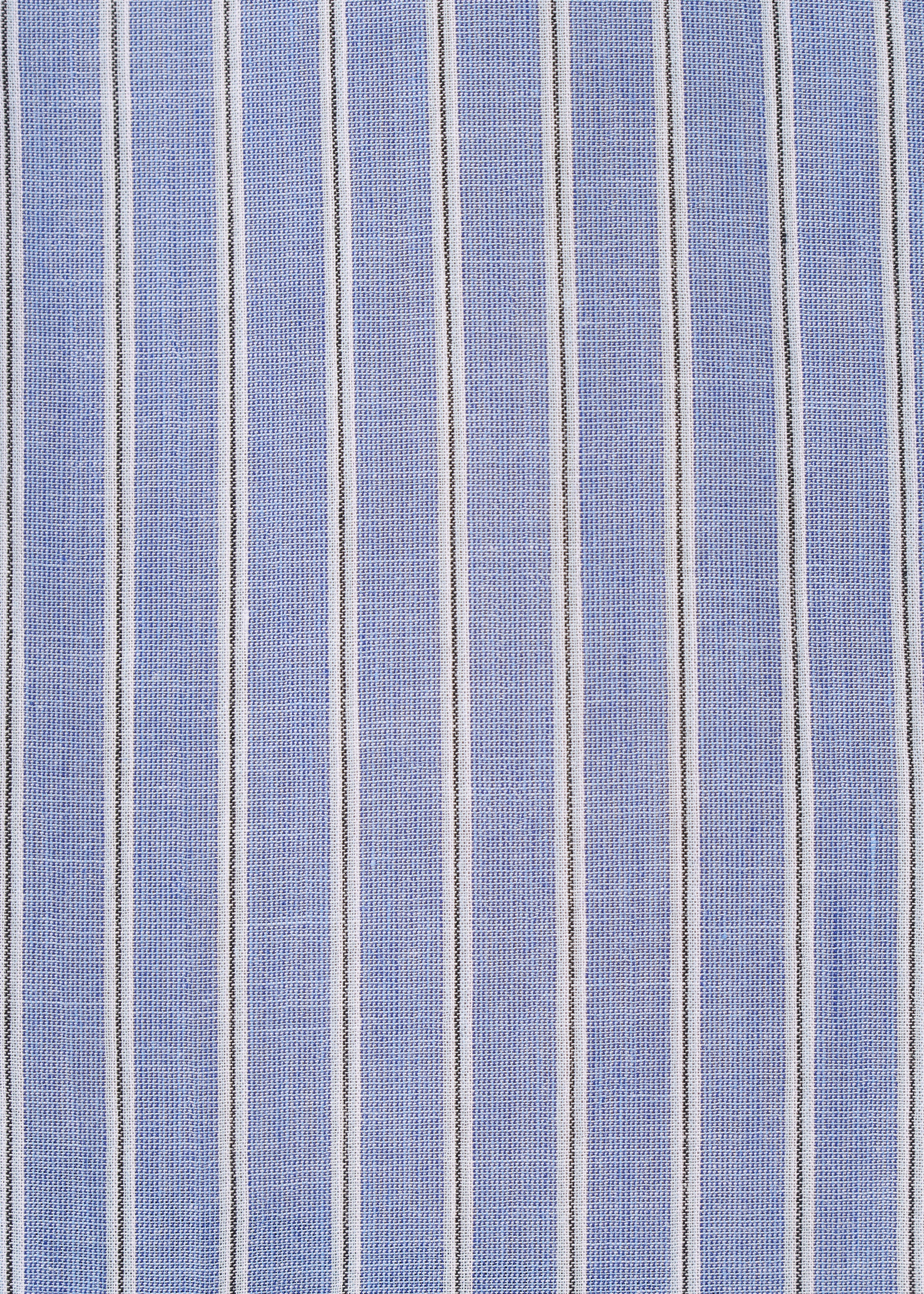 Chemise bleu foncé asymétrique rayée - DENIM#couleur_DENIM