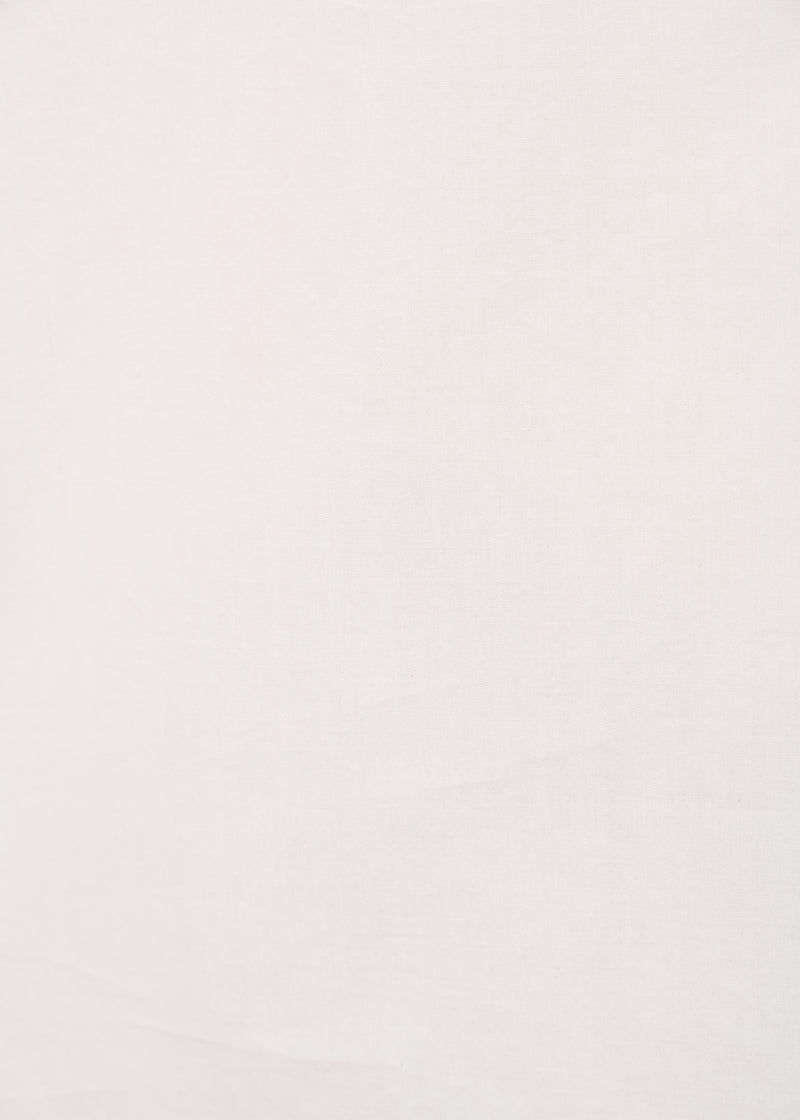 Blouse courte blanche à coulisse en popeline de coton - OFF WHITE#couleur_OFF WHITE