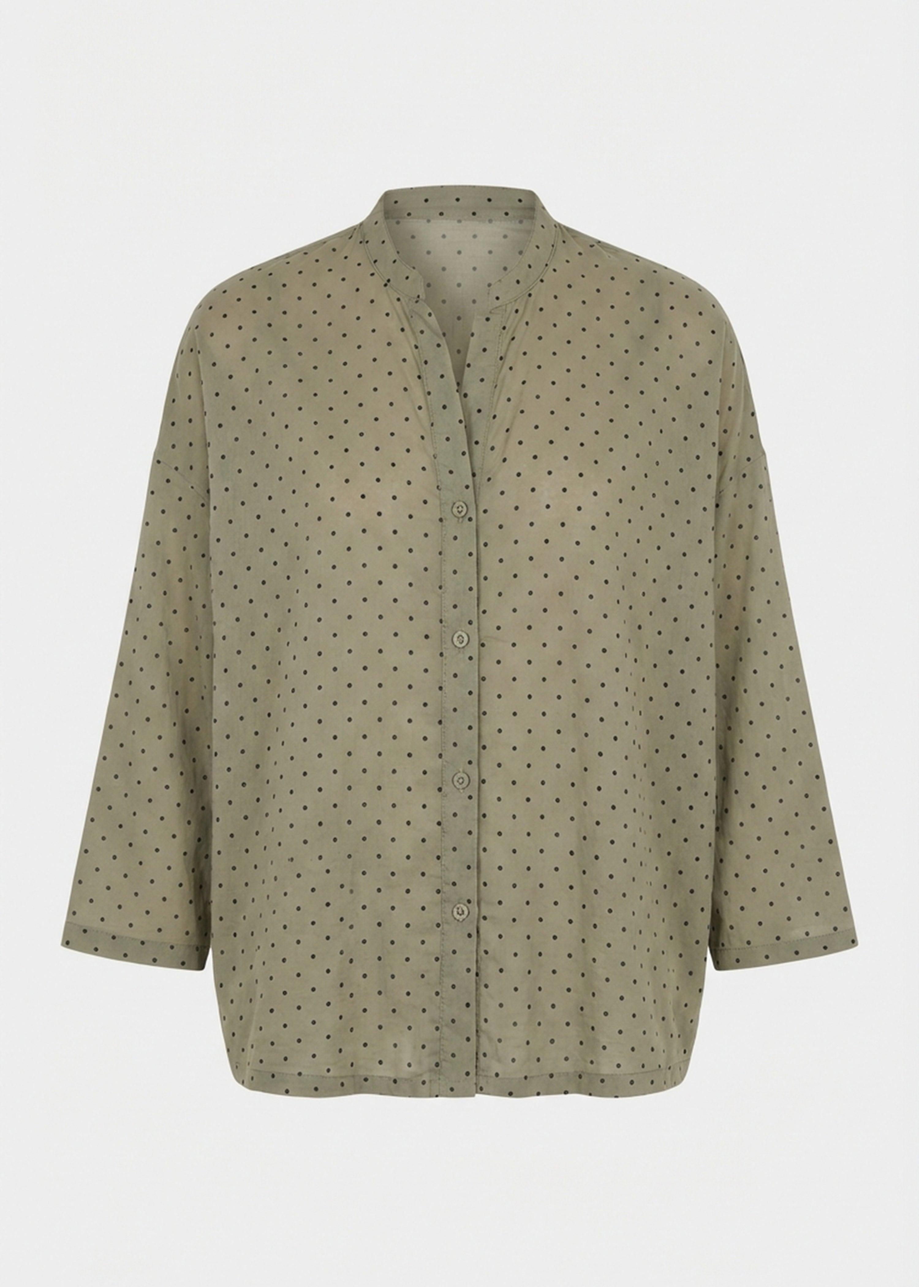 Chemise verte à pois - ARMY#couleur_ARMY
