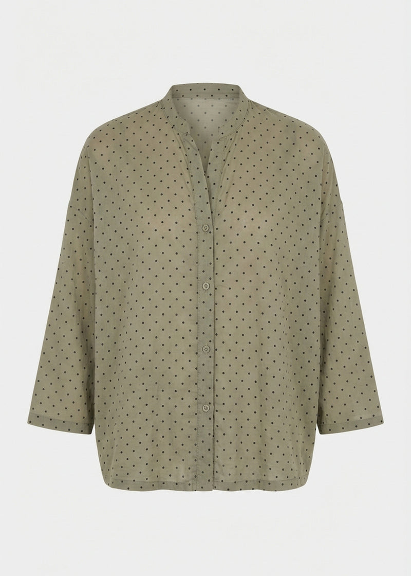 Chemise verte à pois - ARMY#couleur_ARMY