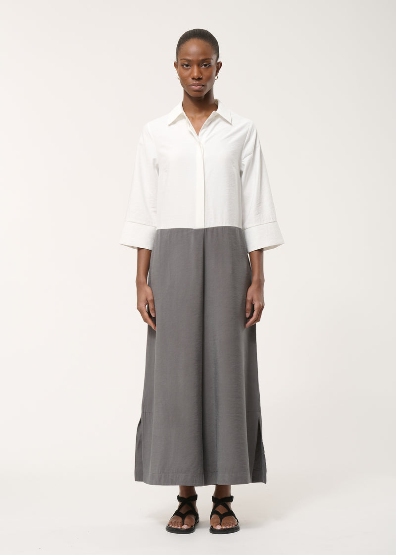 Combinaison bicolore oversize - BLANC/ANTHRACITE#couleur_BLANC/ANTHRACITE