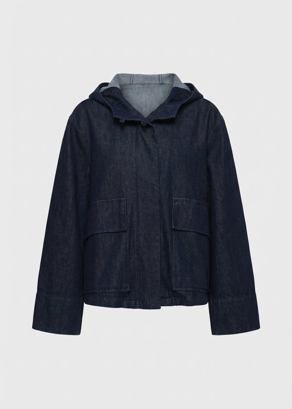 Veste oversize en denim - BLEU DENIM#couleur_BLEU DENIM