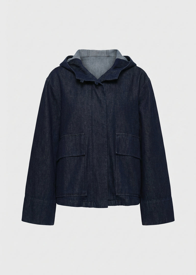 Veste oversize en denim - BLEU DENIM#couleur_BLEU DENIM