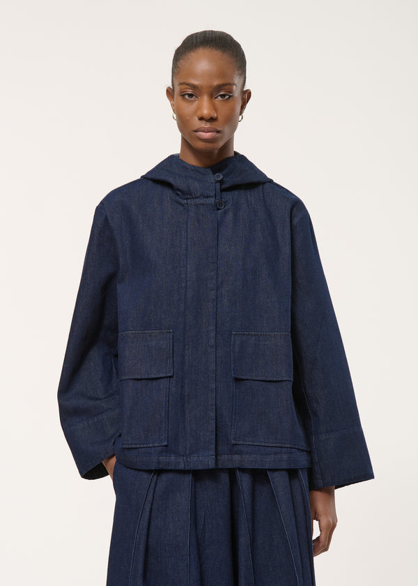 Veste oversize en denim - BLEU DENIM#couleur_BLEU DENIM