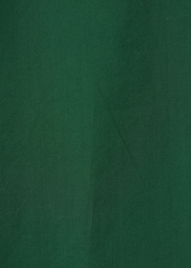 Jupe midi verte évasée en popeline de coton - VERT MOUSSE#couleur_VERT MOUSSE