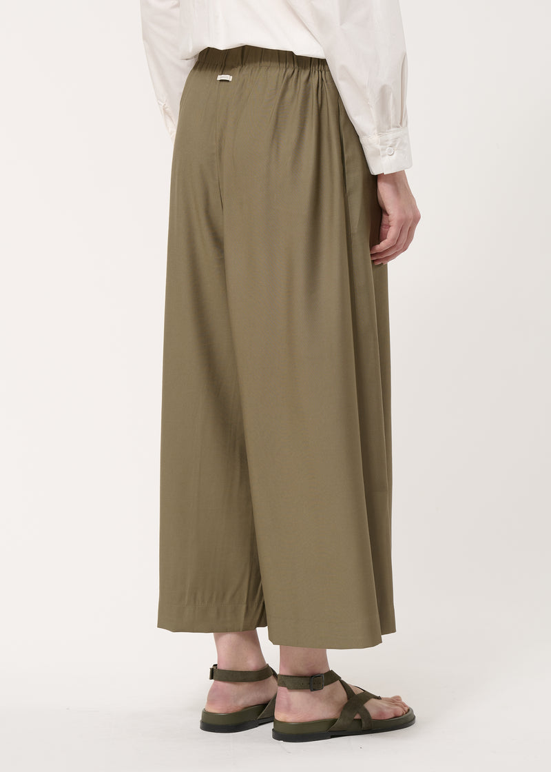 Pantalon kaki fluide croisé - KAKI#couleur_KAKI