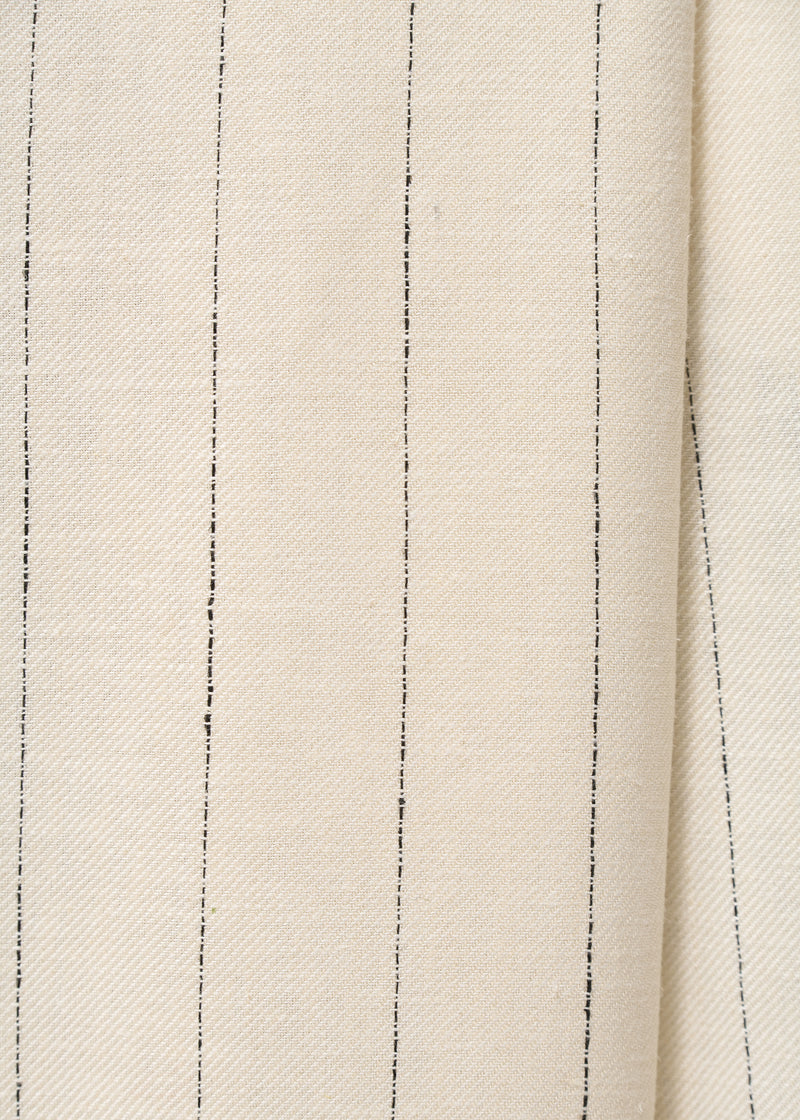 Pantalon écru croisé rayé - NATUREL#couleur_NATUREL