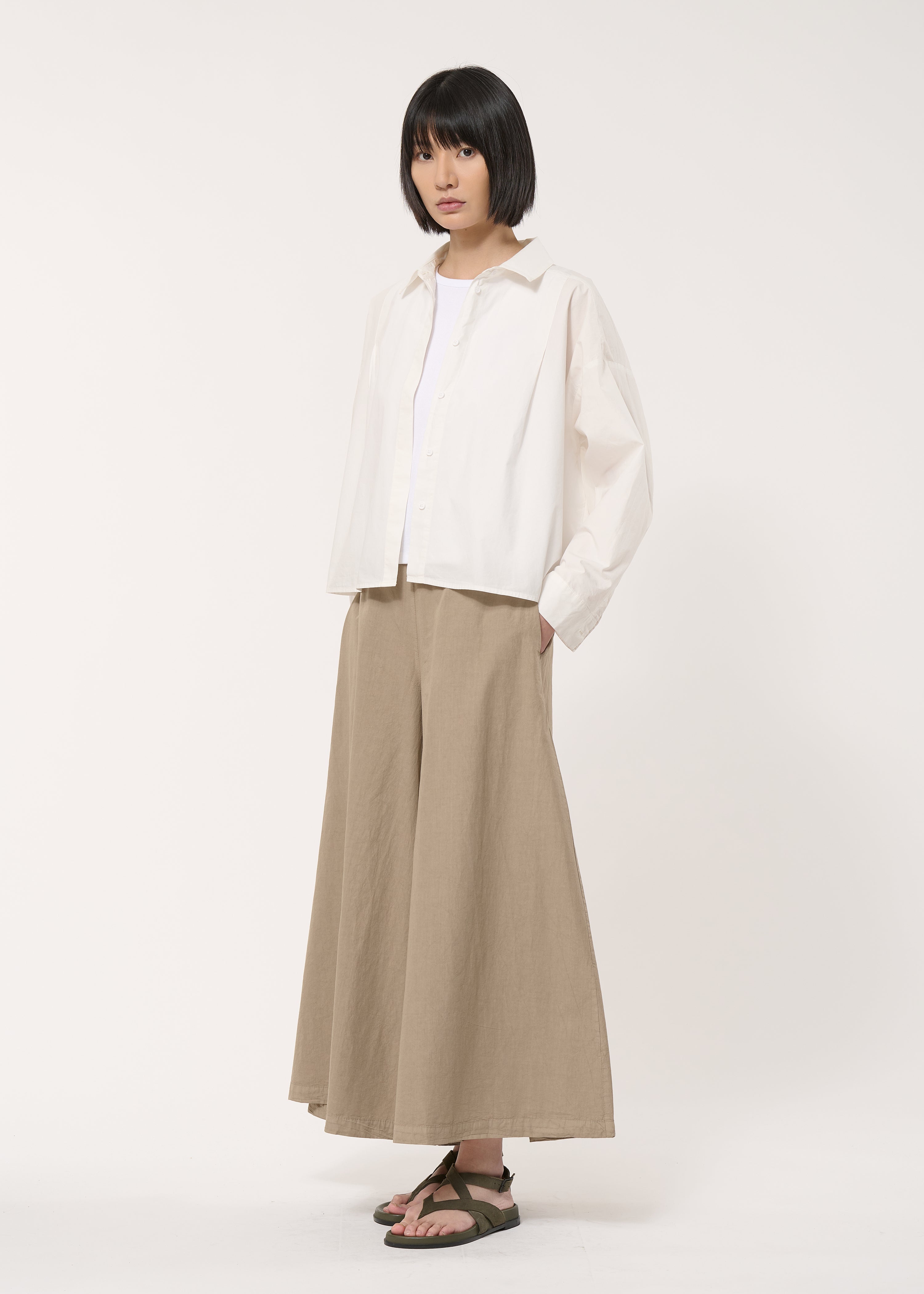 Pantalon jupe culotte beige - BEIGE#couleur_BEIGE