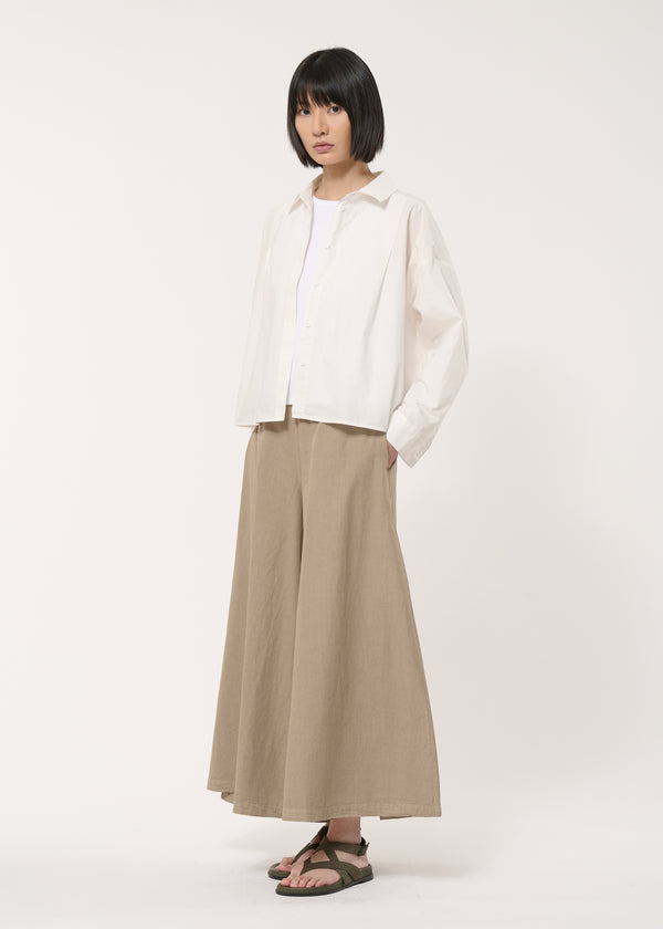 Pantalon jupe culotte beige - BEIGE#couleur_BEIGE