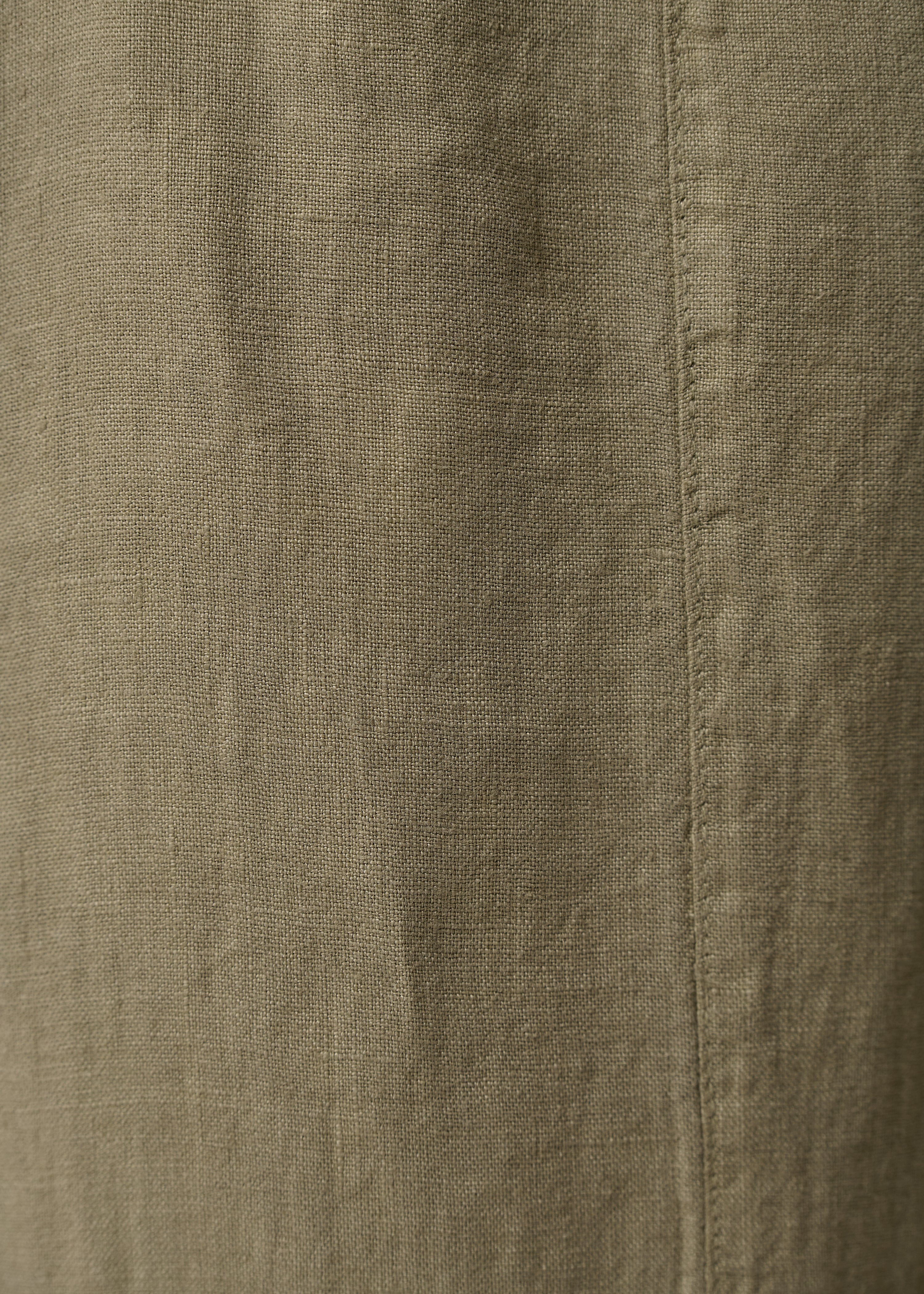 Pantalon kaki 7/8ème en lin - ARMY#couleur_ARMY