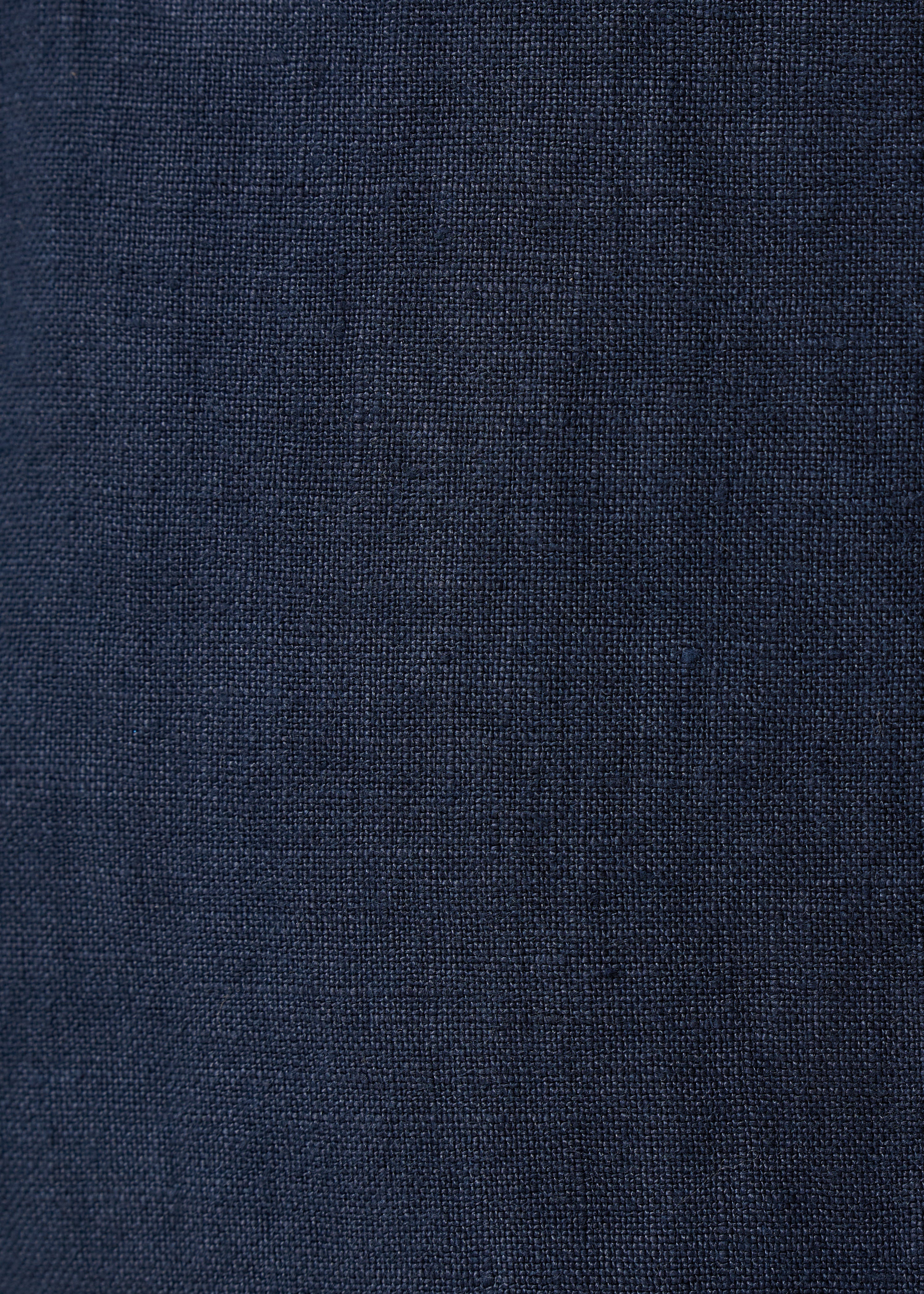 Pantalon bleu foncé 7/8ème en lin - NAVY#couleur_NAVY