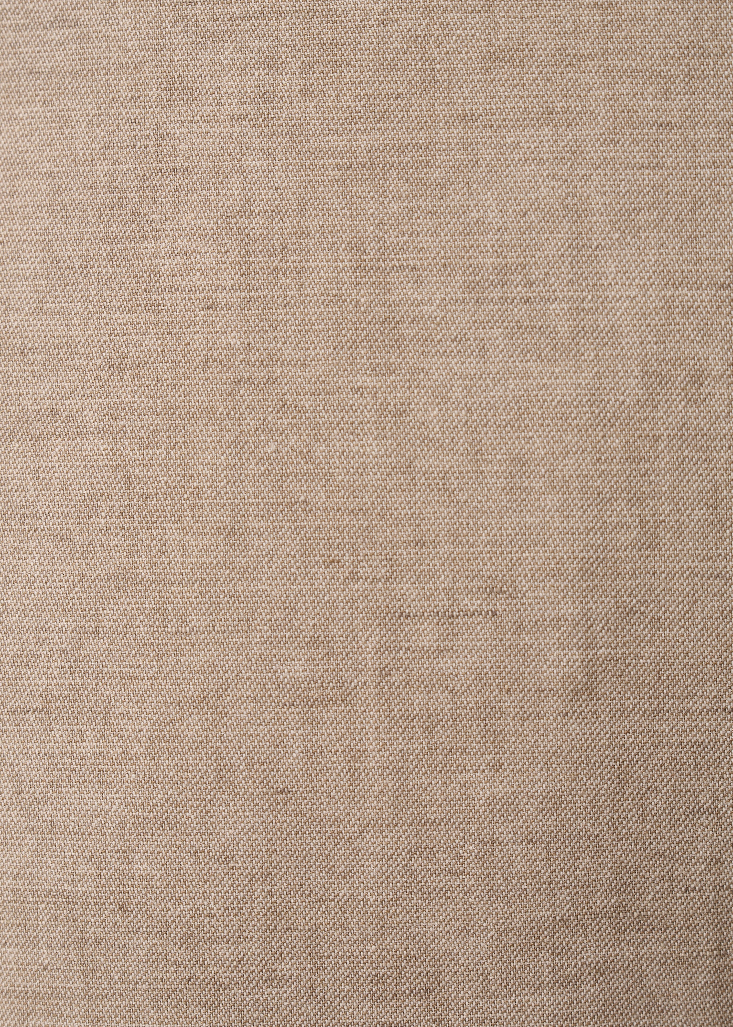 Pantalon beige 7/8ème en lin mélangé - BEIGE#couleur_BEIGE